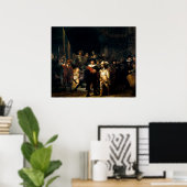 Poster Rembrandt La Veille De La Nuit (Bureau à domicile)