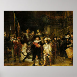 Poster Rembrandt - La Veille Nocturne