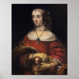 Poster Rembrandt - Lady Avec Lapdog