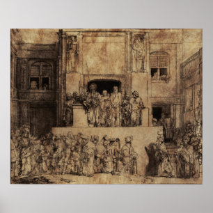 Poster Rembrandt - Le Christ Présenté au Peuple
