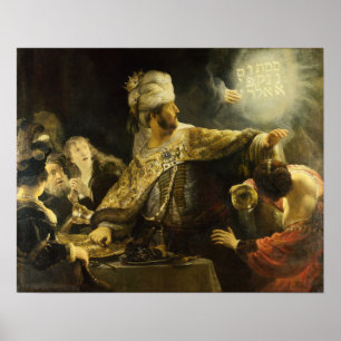 Poster Rembrandt - Le Festin de Balthazar 1635