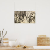 Poster Rembrandt - Les Juifs En Synagogue (Cuisine)