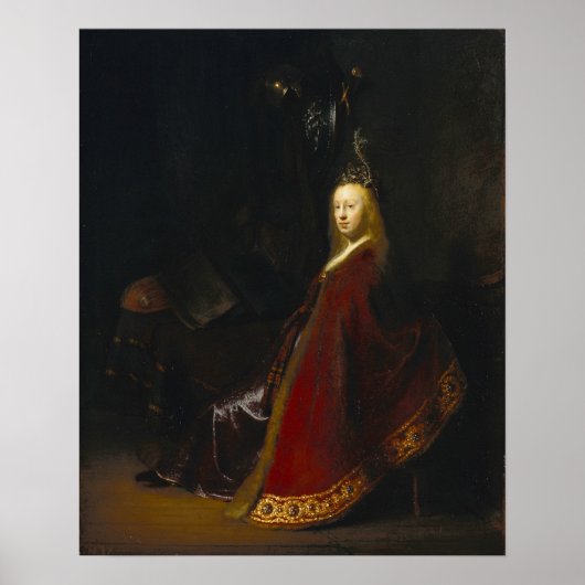Poster Rembrandt - Minerve (Devant)