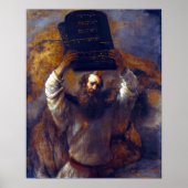 Poster Rembrandt Moses with the Ten Commandments (Devant)