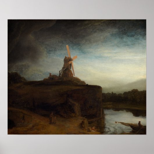 Poster Rembrandt - Moulin (Devant)