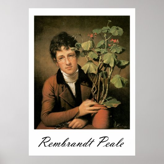 Poster Rembrandt Peale Rubens Peale avec un géranium 1 (Devant)