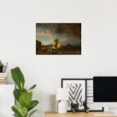 Poster Rembrandt - Pont de pierre (Bureau à domicile)