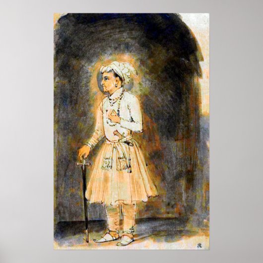 Poster Rembrandt - Portrait De Jahangir 1656 (Devant)