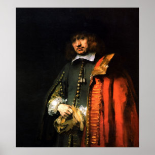 Poster Rembrandt - portrait de janv. six
