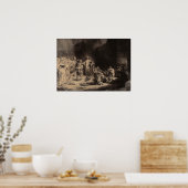 Poster Rembrandt - Prêche du Christ, Cent Guilder Prin (Cuisine)