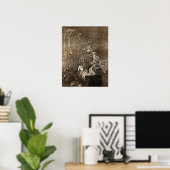 Poster Rembrandt - Présentation Au Temple De Façon Noire (Bureau à domicile)