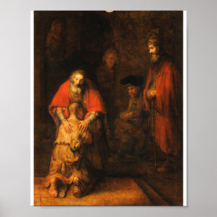 Poster Rembrandt - Retour Du Fils Prodigue