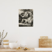 Poster Rembrandt - Saint Jérôme lisant 1634 (Cuisine)