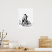Poster Rembrandt Self Portrait Etching (Cuisine)