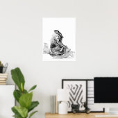 Poster Rembrandt Self Portrait Etching (Bureau à domicile)