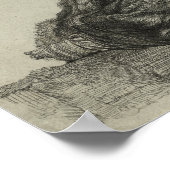 Poster Rembrandt Self Portrait Sketch (Coin)