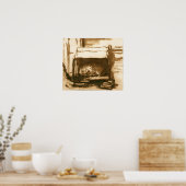 Poster Rembrandt - Sleeping Watchdog (Cuisine)