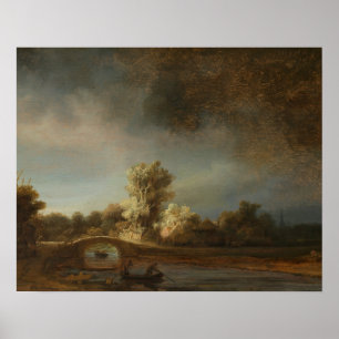 Poster Rembrandt Stone bridge