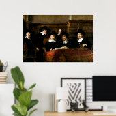 Poster Rembrandt : Syndics de la guilde des Drapers (Bureau à domicile)