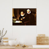 Poster Rembrandt : The Shipbuilder and his Wife, 1633 (Cuisine)