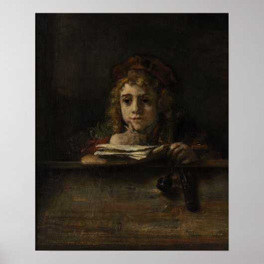 Poster Rembrandt - Titus À Son Bureau (Devant)