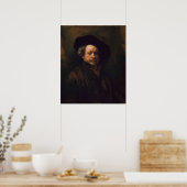 Poster Rembrandt Van Rijn, Autoportrait, 1660 (Cuisine)