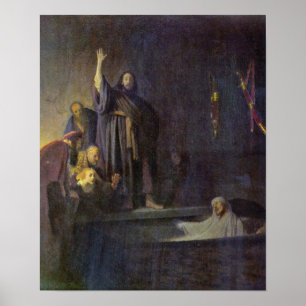 Poster Rembrandt van Rijn - L'élévation de Lazare