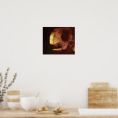 Poster Rembrandt van Rijn - Philosophe en méditation (Cuisine)