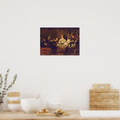 Poster Rembrandt van Rijn - Samson à la table mariage (Cuisine)