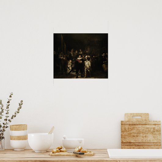 Poster Rembrandt - Veille nocturne (Cuisine)