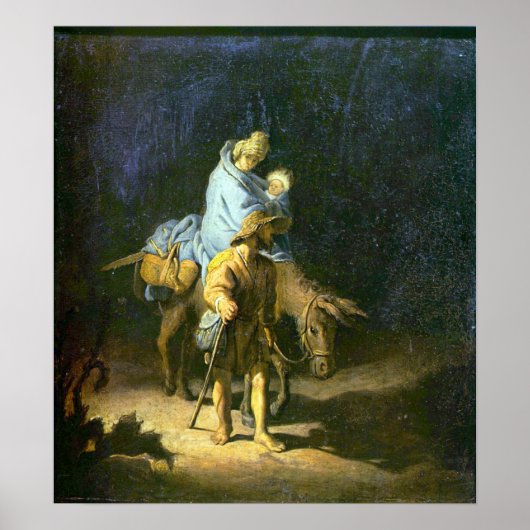 Poster Rembrandt - Vol en Egypte (Devant)