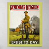 Poster Remember Belgium (border) (Devant)