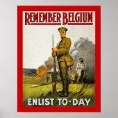 Poster Remember Belgium (canvas) (Devant)