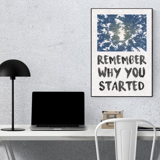 Poster Remember Why Forest Sunlight Motivatational