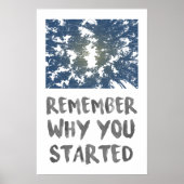 Poster Remember Why Forest Sunlight Motivatational (Devant)