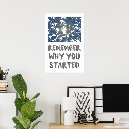 Poster Remember Why Forest Sunlight Motivatational (Bureau à domicile)