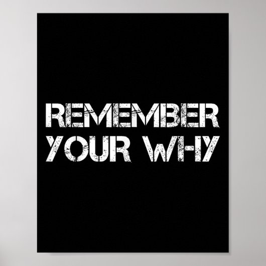 Poster Remember Your Why  (Devant)
