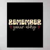 Poster Remember Your Why Motivational  (Devant)