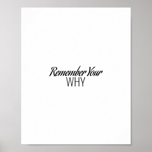 Poster Remember Your Why, Motivational (Devant)