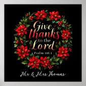 Poster Remercie le Seigneur d'accepter la Gratitude et la (Devant)