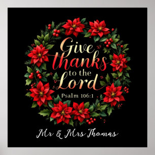 Poster Remercie le Seigneur d'accepter la Gratitude et la