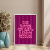 Poster Remercie pour chaque bénédiction reçue