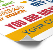 Poster Remerciement d'appréciation d'employé de commerce (Coin)