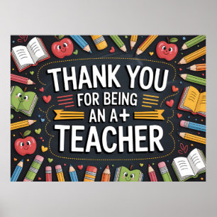 Poster Remerciement pour l'appréciation des enseignants