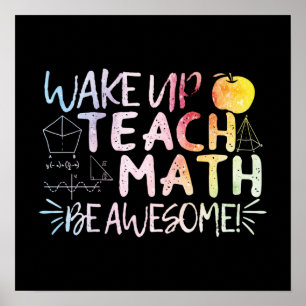 Poster Remerciement pour professeur de maths - Soyez géni