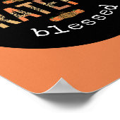 Poster Remerciements à l'Empreinte de léopard amusant Ble (Coin)