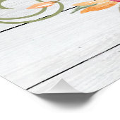 Poster Remerciements | Aquarelle Citrouille automne autom (Coin)