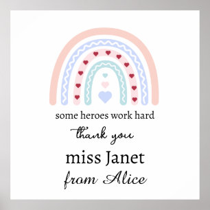 Poster Remerciements au professeur - Cadeau pour le meill