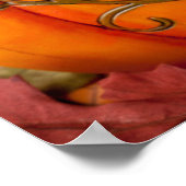 Poster Remerciements Beau Citrouille de Thanksgiving (Coin)