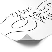 Poster Remerciements - Citation Lettrée chrétienne minima (Coin)